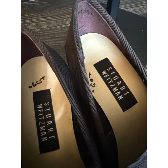 Stuart Weitzman Casual Latex Natural Loafers with Square Buckles Sz. 8 - Picture 7 of 7